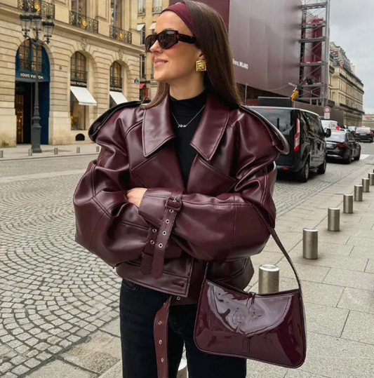 Cherry Bomb Leather Jacket - Sassygrove