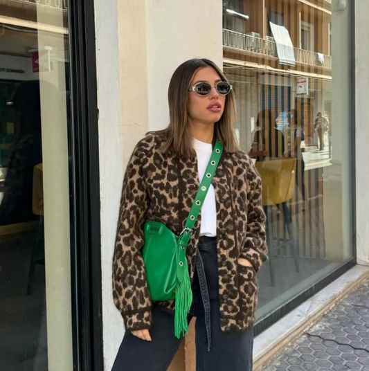 Vanessa Leopard Jacket - Sassygrove