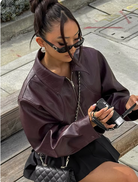 Scarlett Leather Jacket - Sassygrove