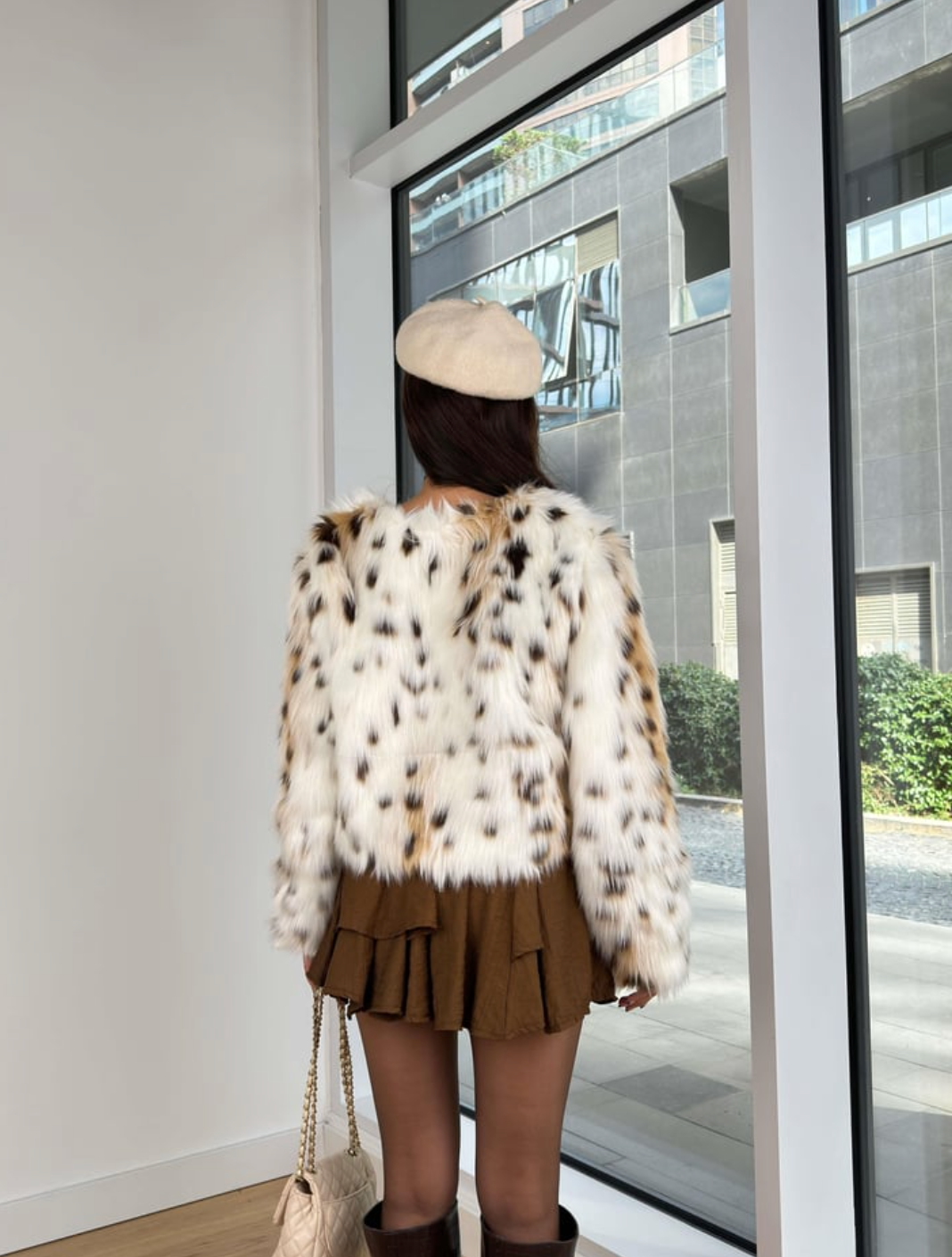 Snow Leopard Fur Coat - Sassygrove