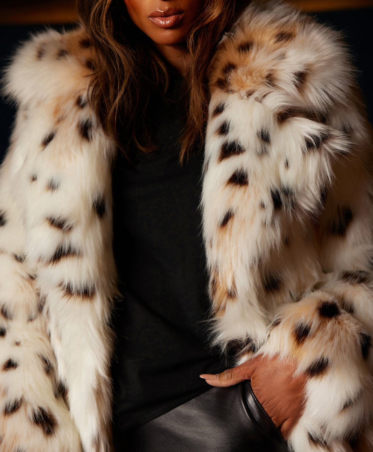 Snow Leopard Fur Coat - Sassygrove