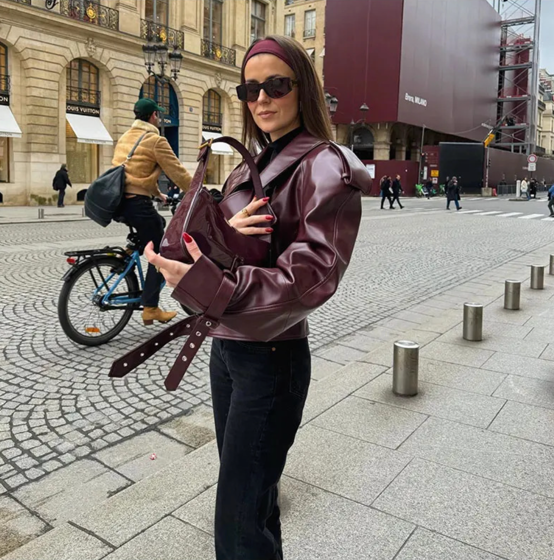 Cherry Bomb Leather Jacket - Sassygrove