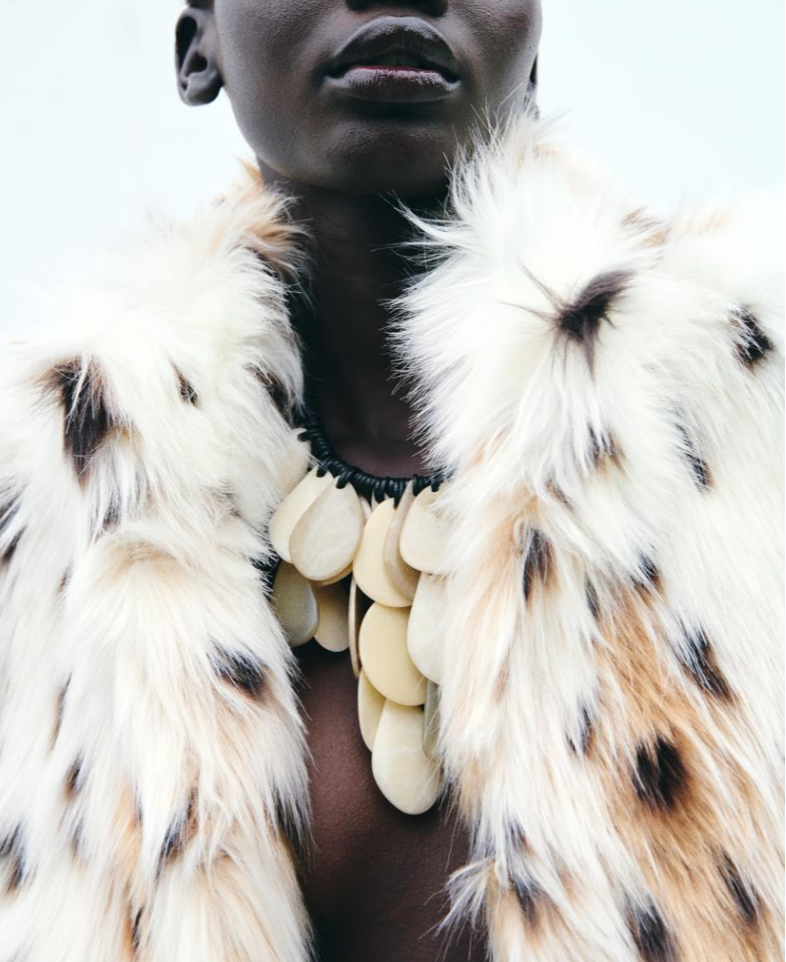 Snow Leopard Fur Coat - Sassygrove