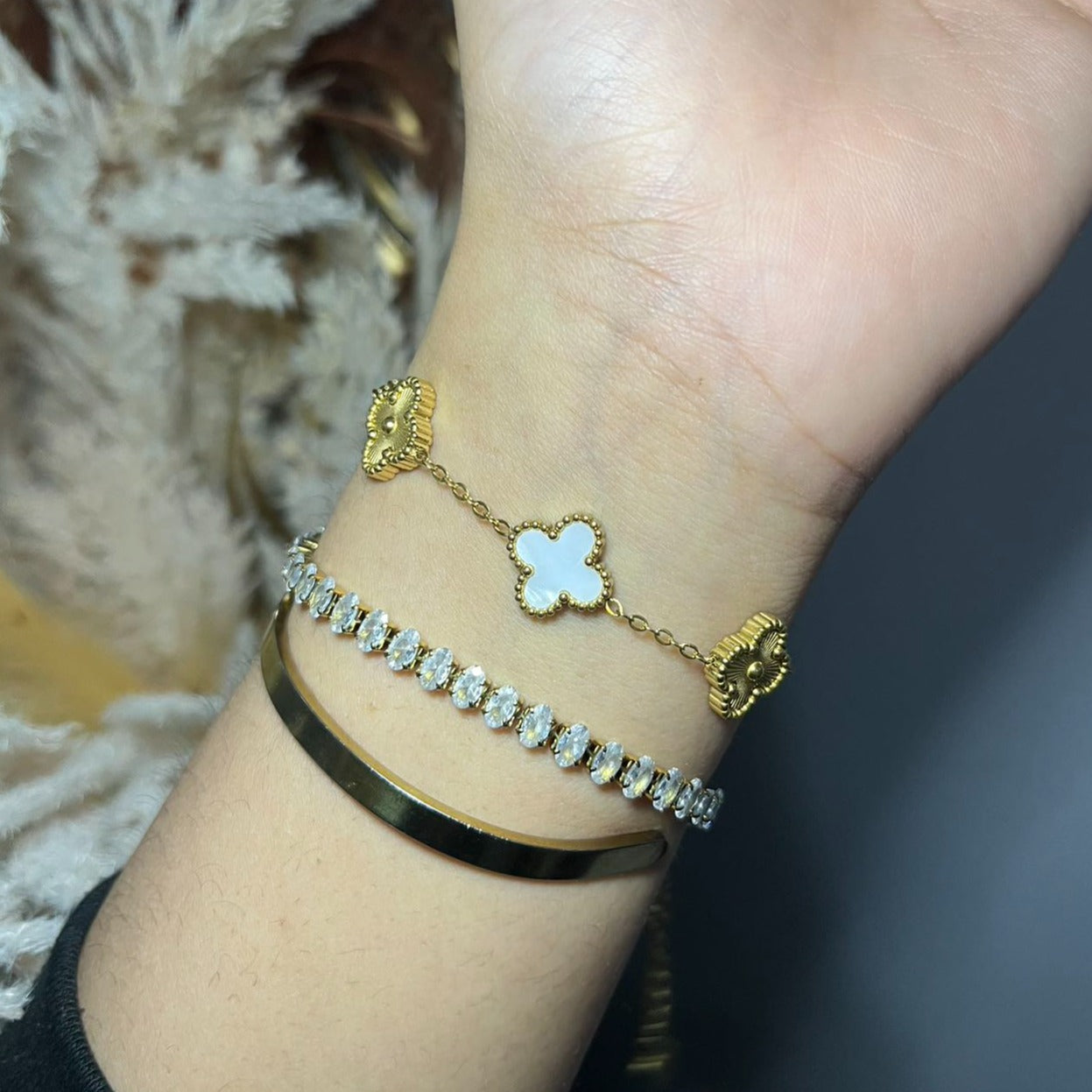 NYRA Clover Bangle | Custom Bangles - Sassygrove