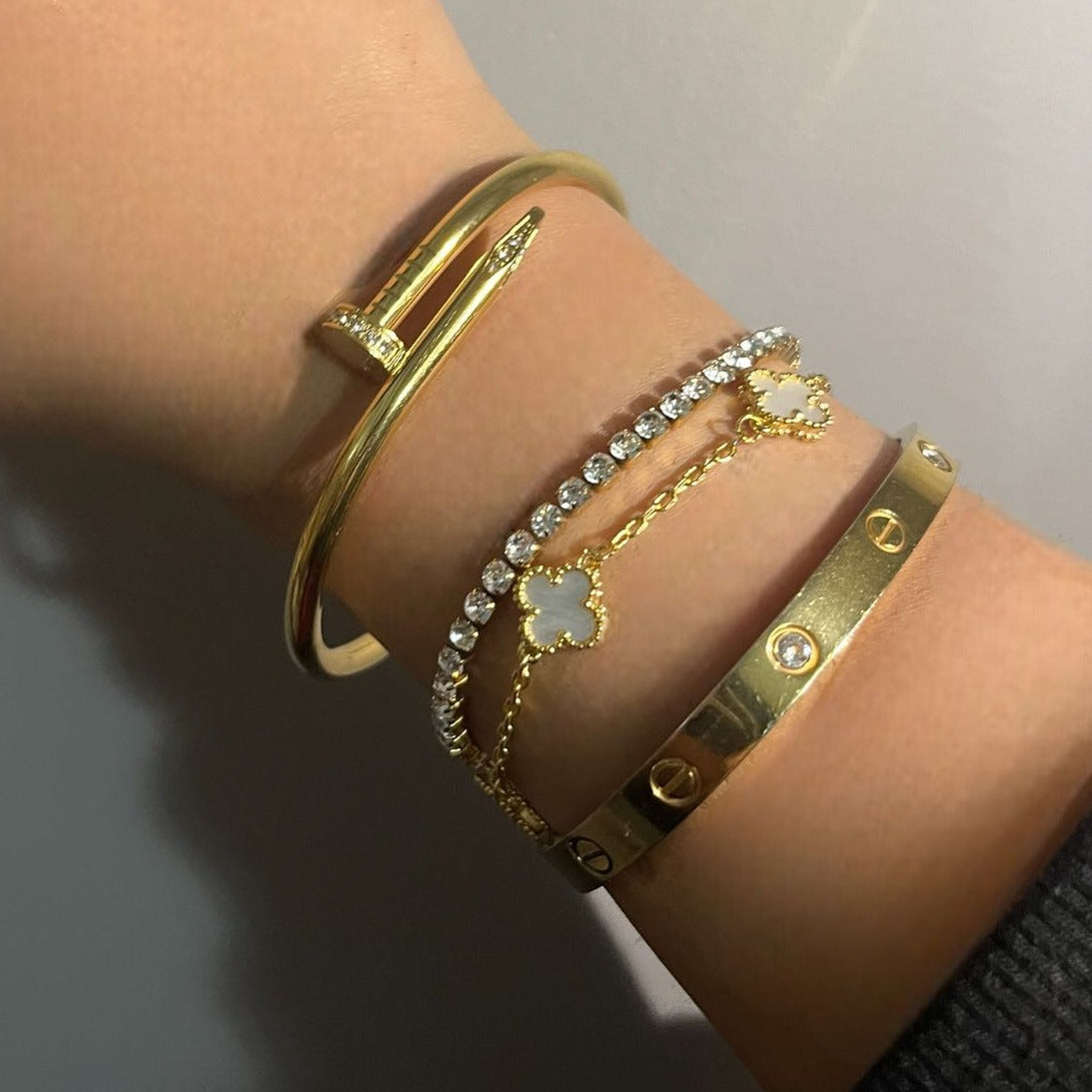 Hayla Stainless Steel Nail Bangle - Sassygrove