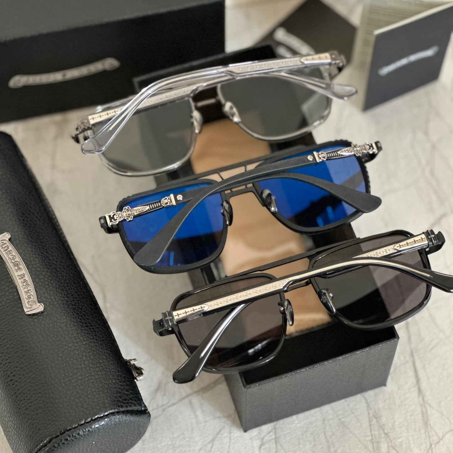 Chrome Hearts Dagger Bar Temple Sunglasses - Sassygrove