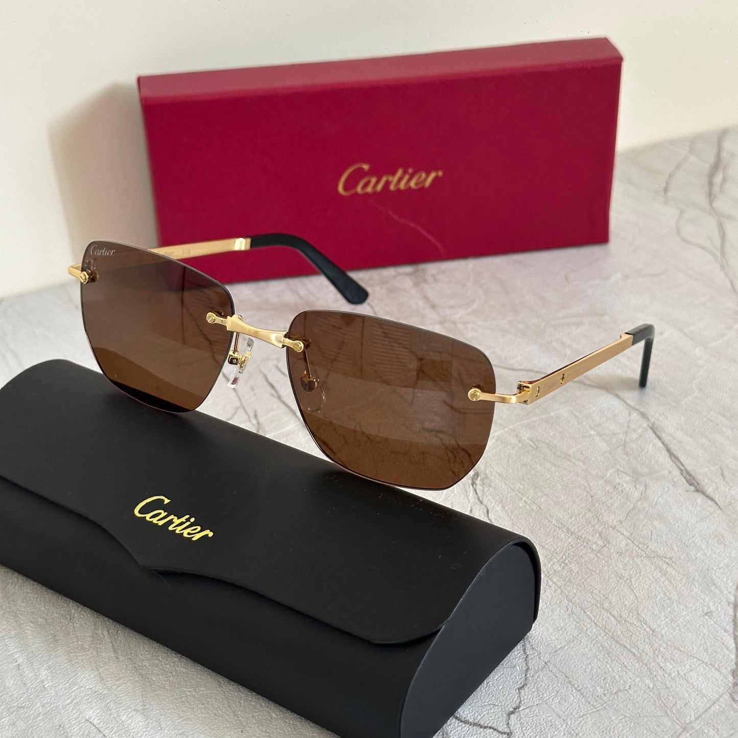 Cartier CT0046S Rimless Sunglasses - Sassygrove