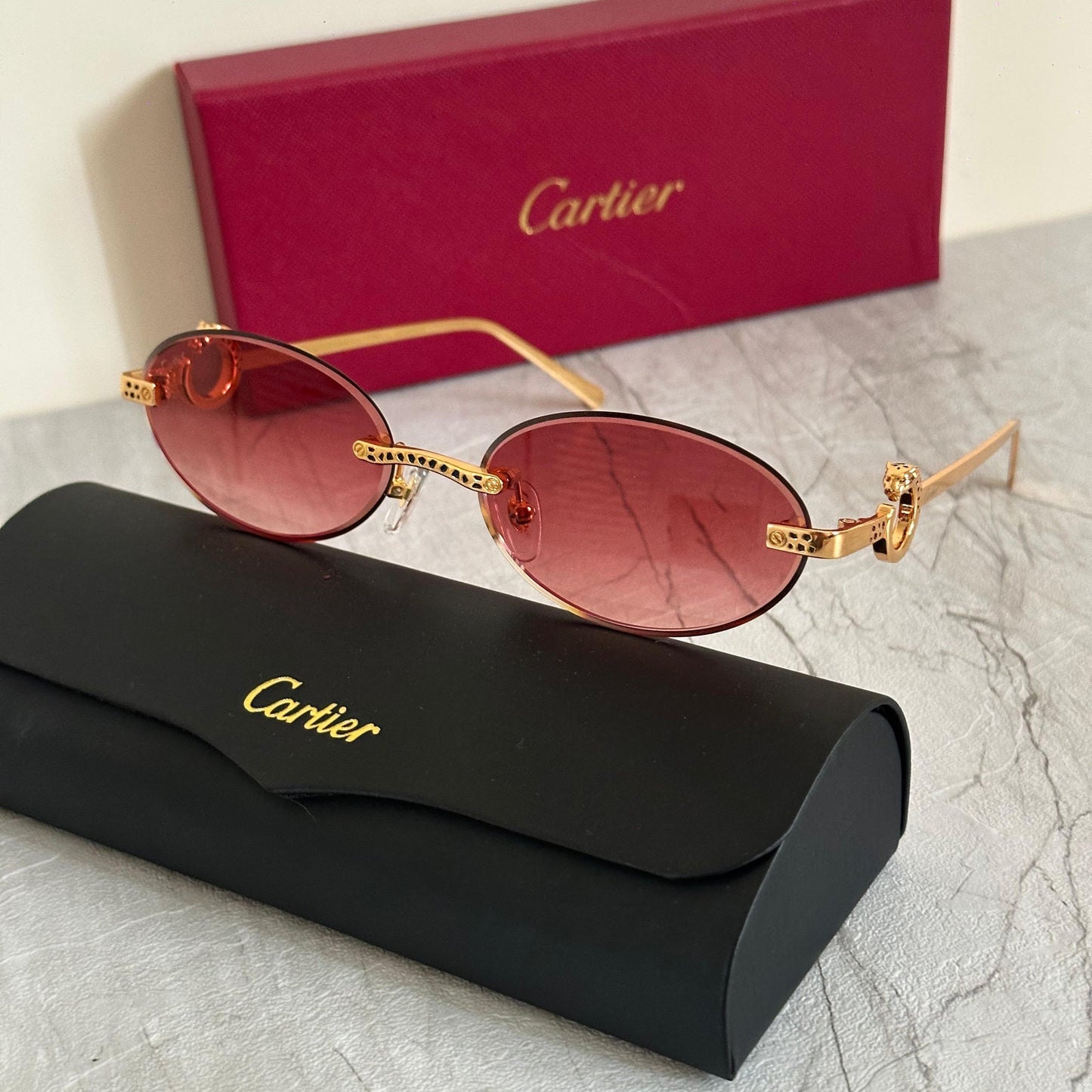 Cartier CT0092O Panthère de Cartier Sunglasses - Sassygrove