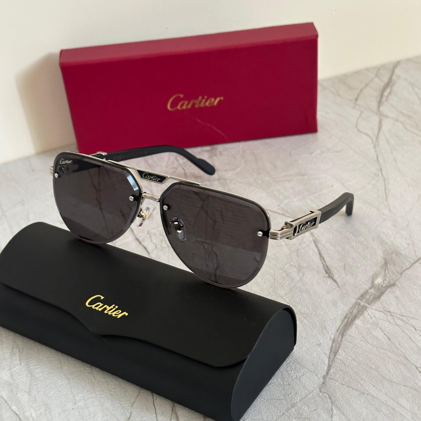 Cartier CT0065S Santos de Cartier Sunglasses - Sassygrove