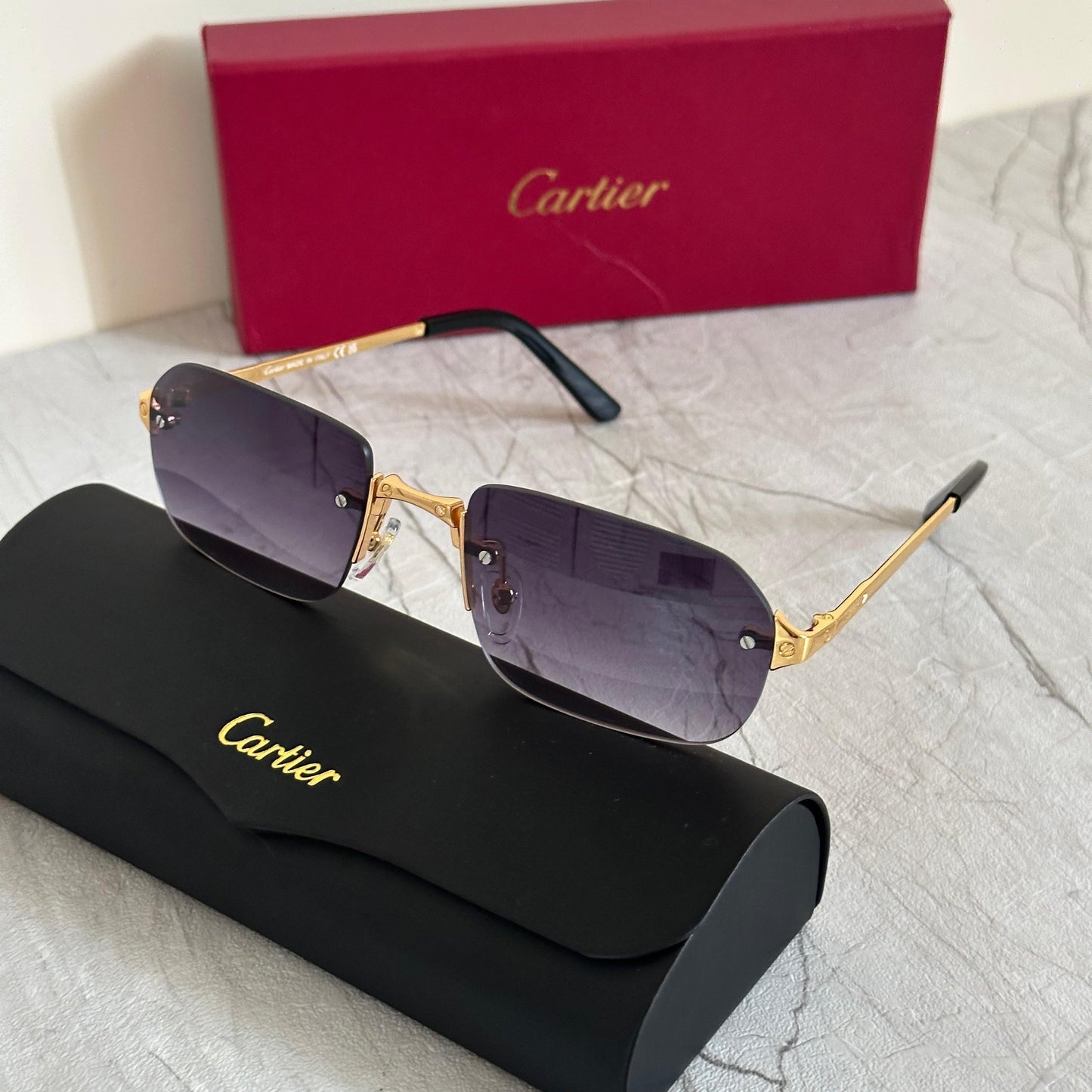 Cartier CT0092S Santos de Cartier Sunglasses - Sassygrove
