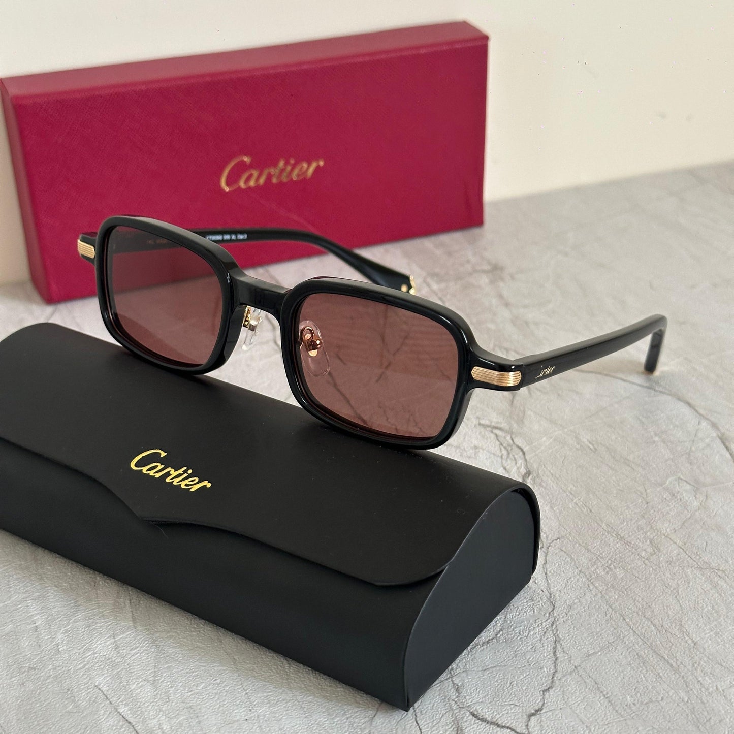 Cartier CT0274S Rectangular Sunglasses - Sassygrove