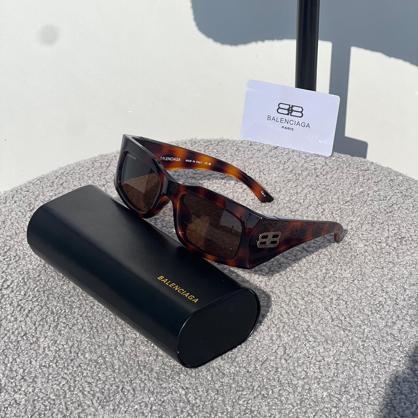 Balenciaga BB Shield Rectangle Sunglasses - Sassygrove