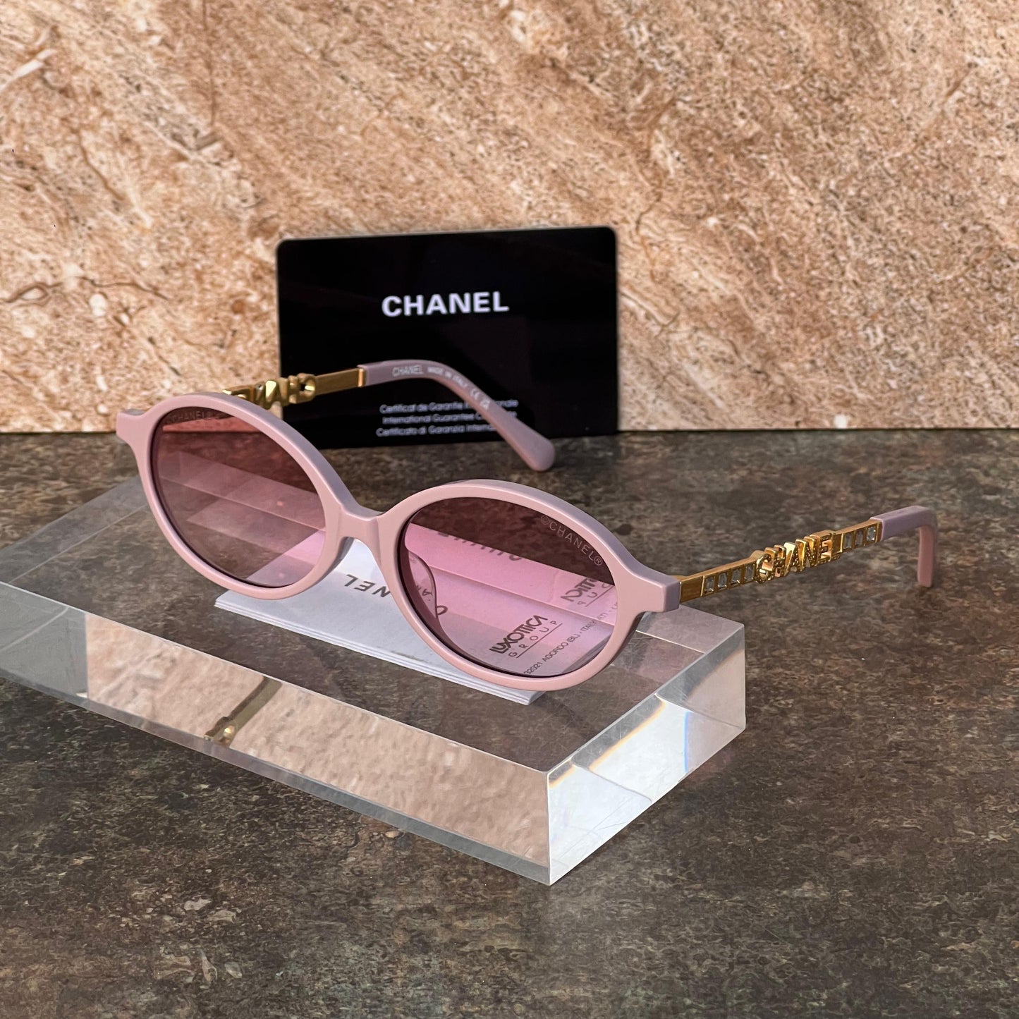 Chanel Oval Logo-Temple Sunglasses - Sassygrove