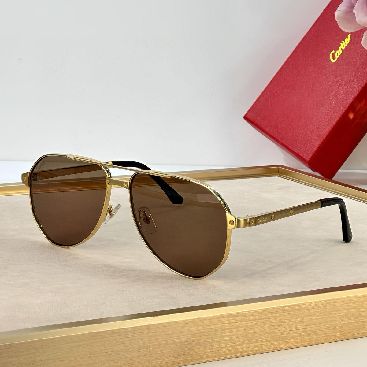 Cartier Santos de Cartier Pilot Sunglasses - Sassygrove
