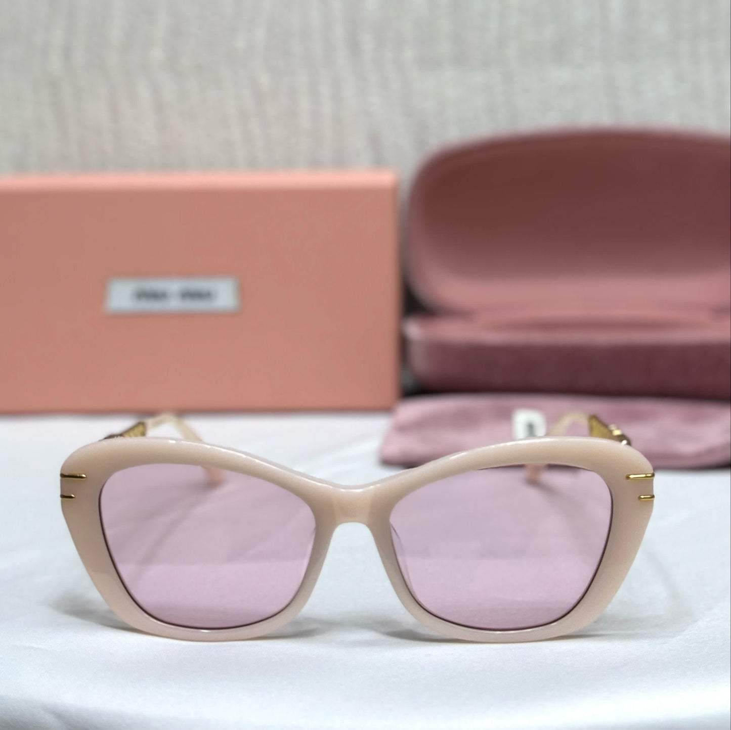 Miu Miu Noir Gold Chain Sunglasses - Sassygrove