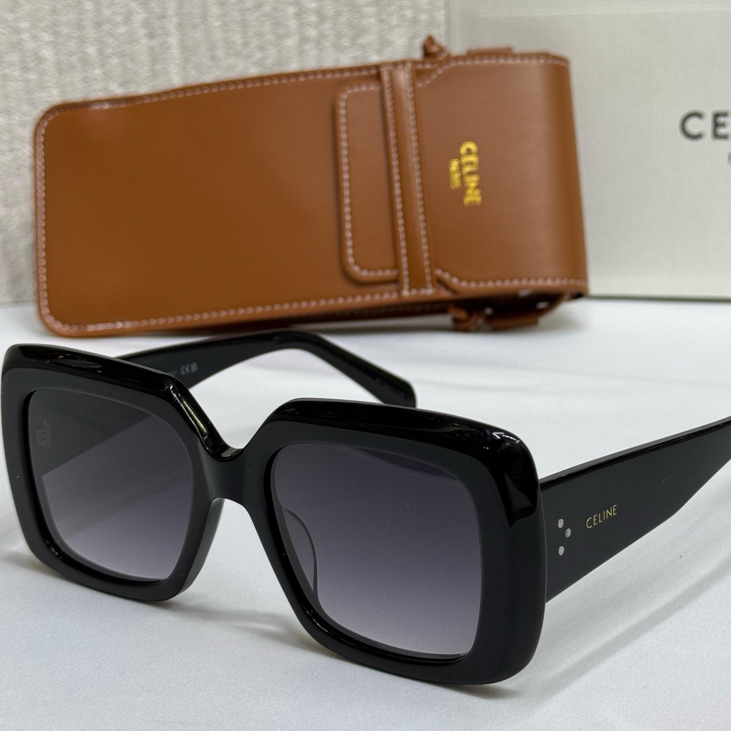Celine Oversized Square Acetate Sunglasses - Sassygrove