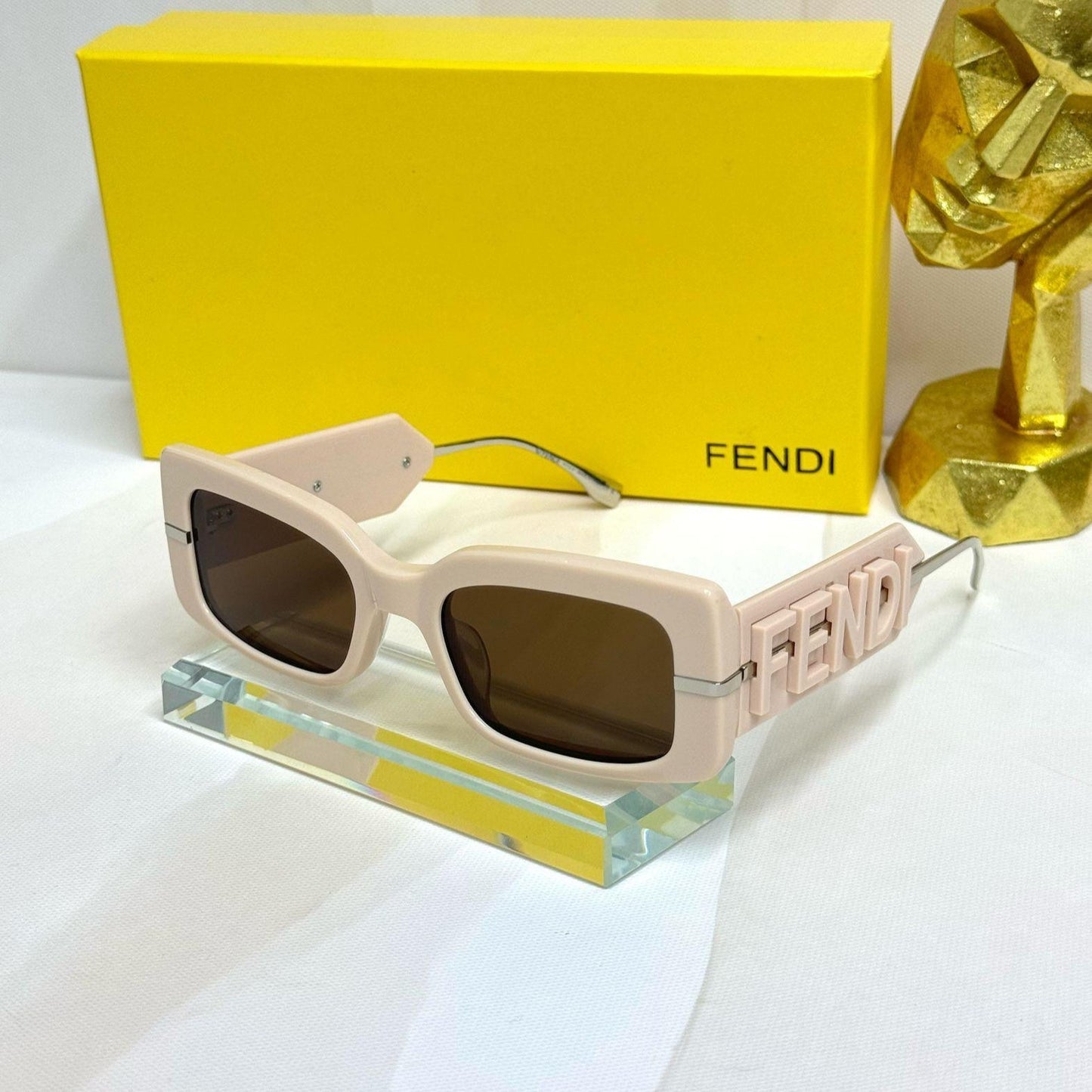 Fendi Fendiroma Cutout Rectangle Sunglasses - Sassygrove