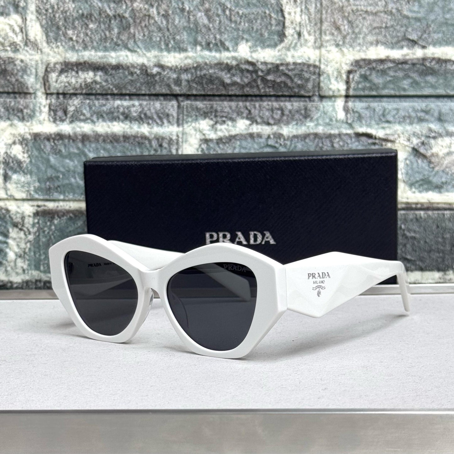 Prada Oversized Curved Cat-Eye Sunglasses – PR 08YS Style - Sassygrove