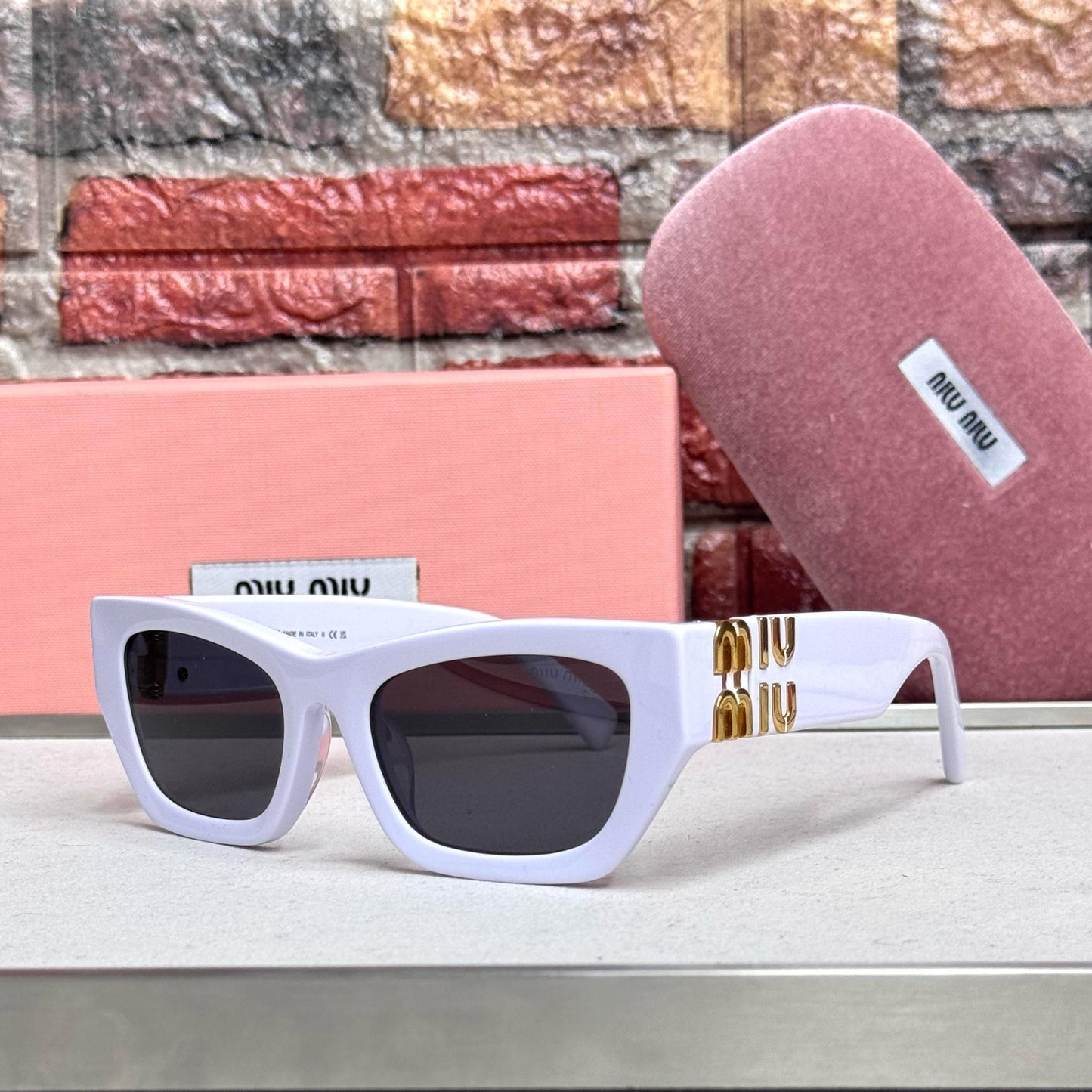 Miu Miu Rectangle Sunglasses - Sassygrove