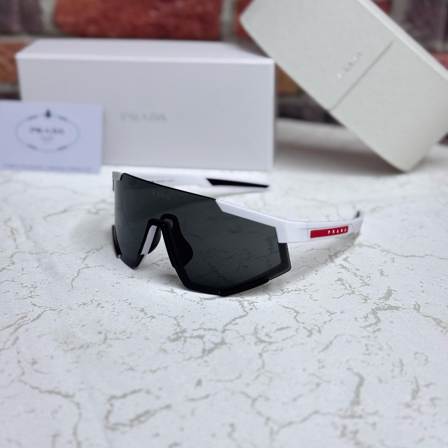 Prada Linea Rossa Shield Sunglasses – PS 01XS Style - Sassygrove