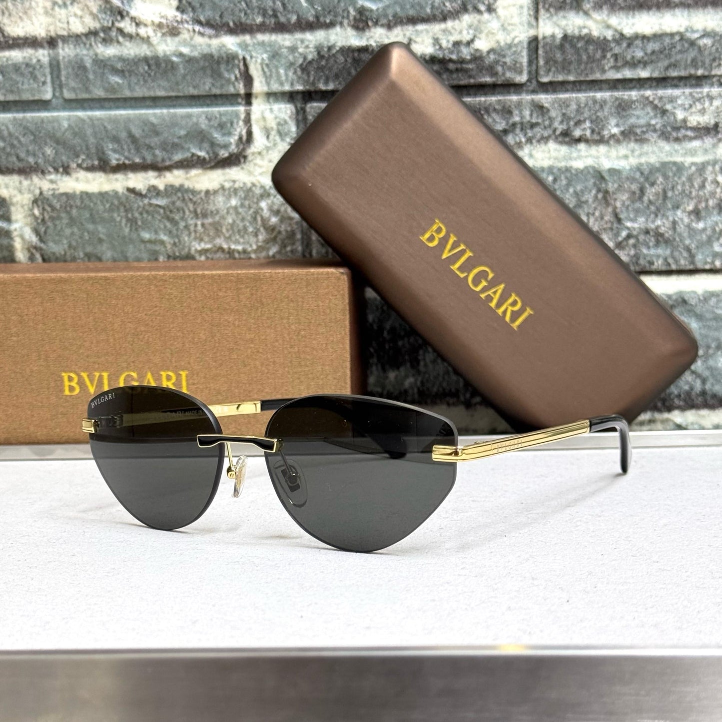 Bvlgari BV5045K Rimless Sunglasses - Sassygrove