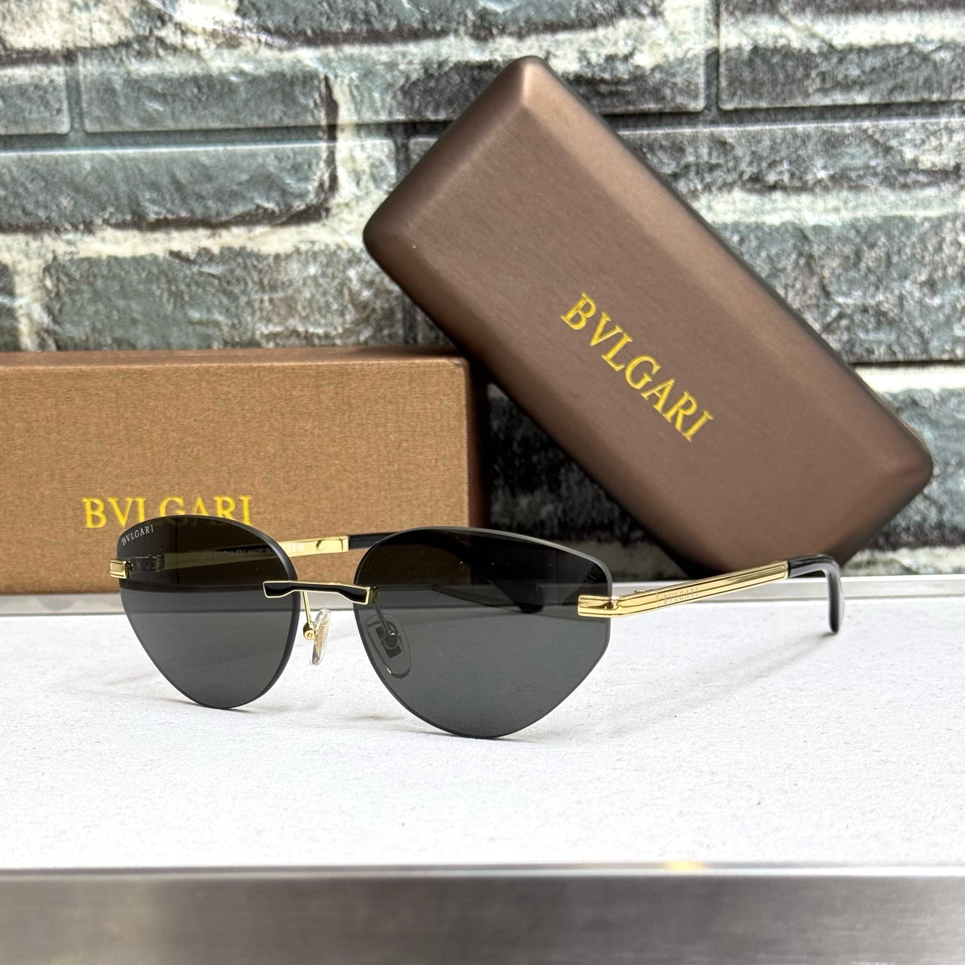 Bvlgari BV5045K Rimless Sunglasses - Sassygrove
