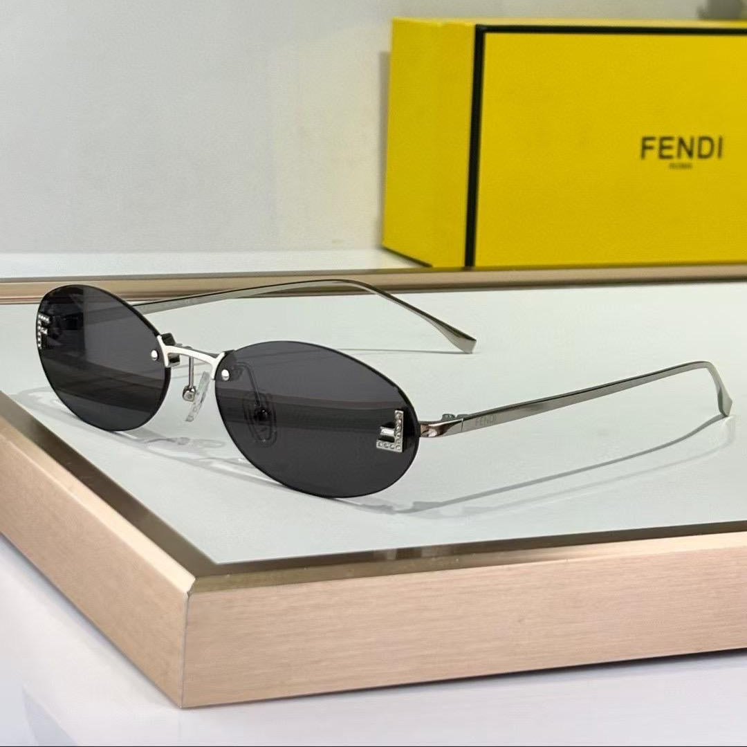 Fendi FE40109I Oval Rimless Sunglasses - Sassygrove