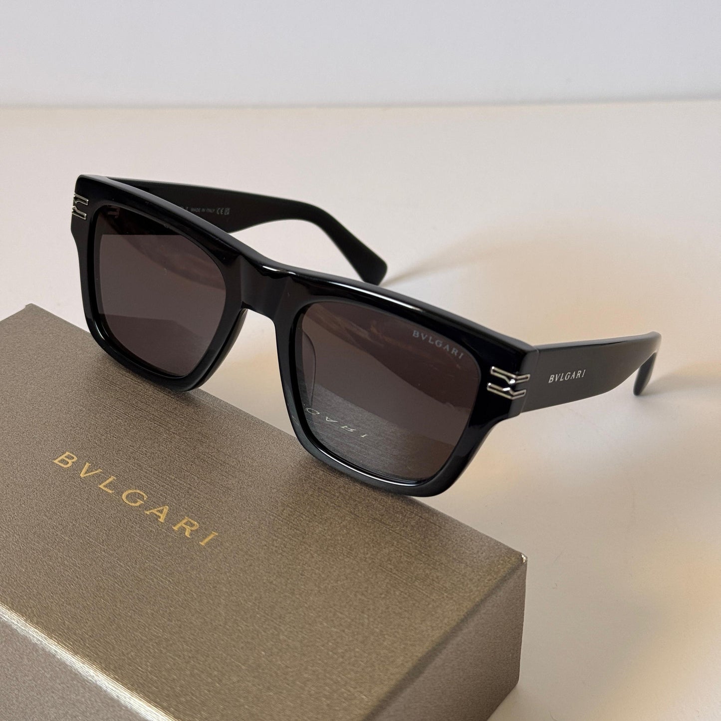 Bvlgari BV8243B Havana Square Sunglasses - Sassygrove