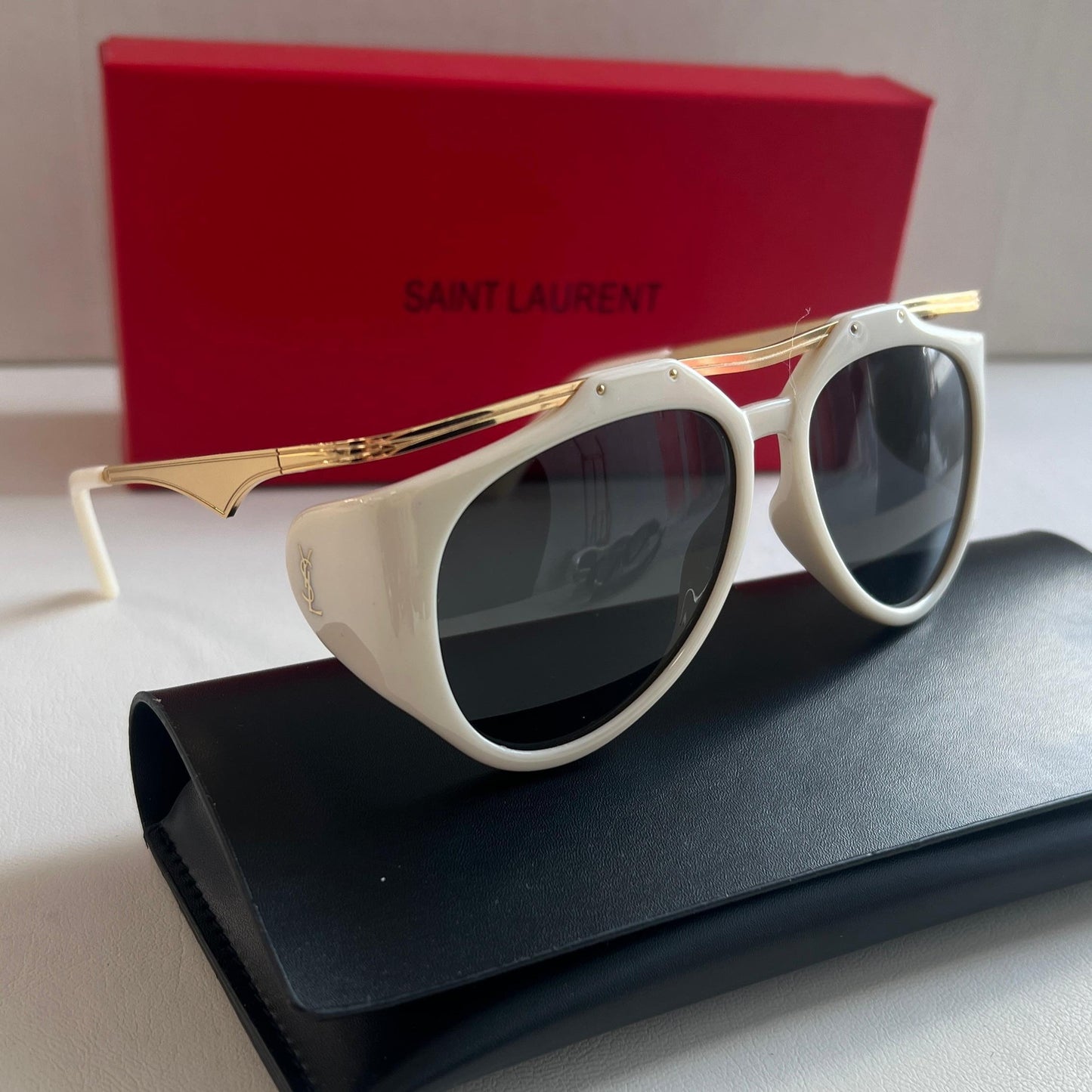 YSL Tortoise Shell Sunglasses – SL 276 Mica Metal-Bar Style - Sassygrove