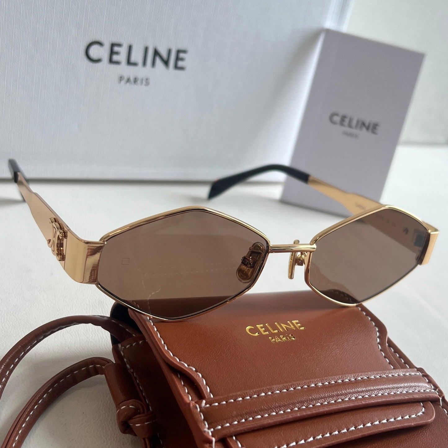 Celine Geometric Slim Shield Sunglasses - Sassygrove