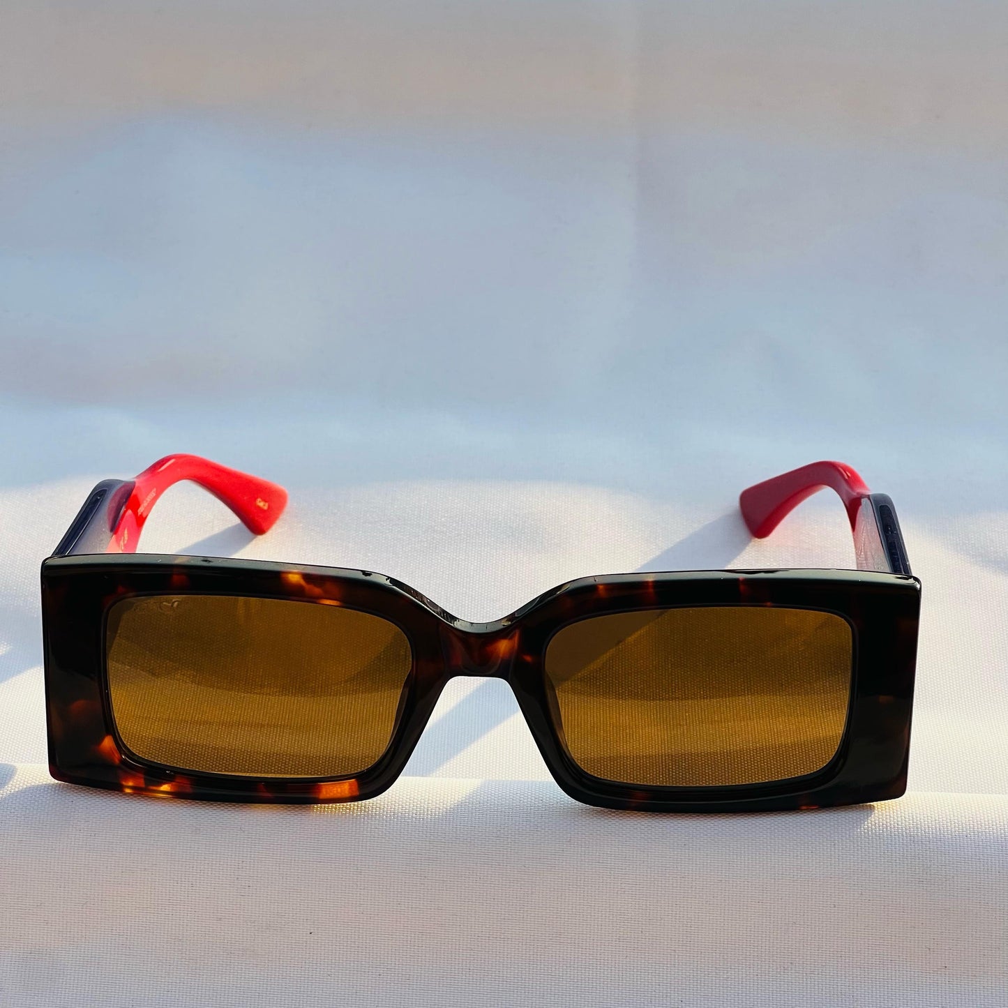 Gucci GG0061S Oversized Square Sunglasses – Red/Navy Edition - Sassygrove