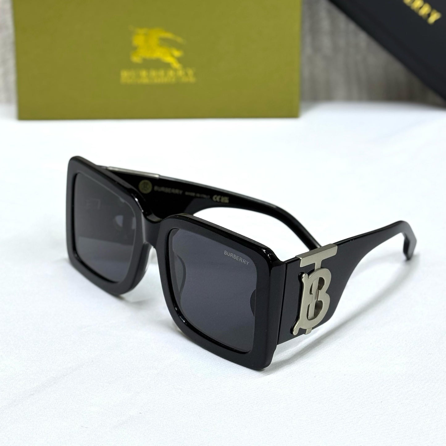 Burberry Vintage Check Monogram Square Sunglasses BE4335 - Sassygrove