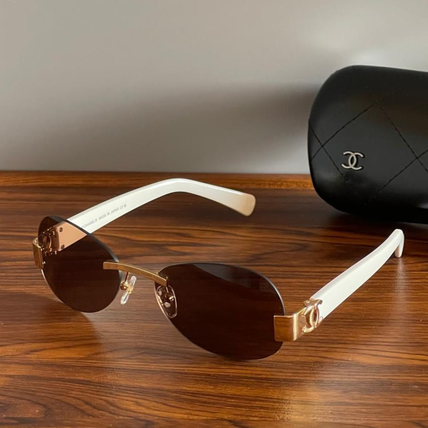 Chanel 4249 Rimless Shield Sunglasses - Sassygrove