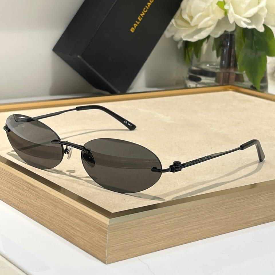 Balenciaga Oval Metal Sunglasses - Sassygrove
