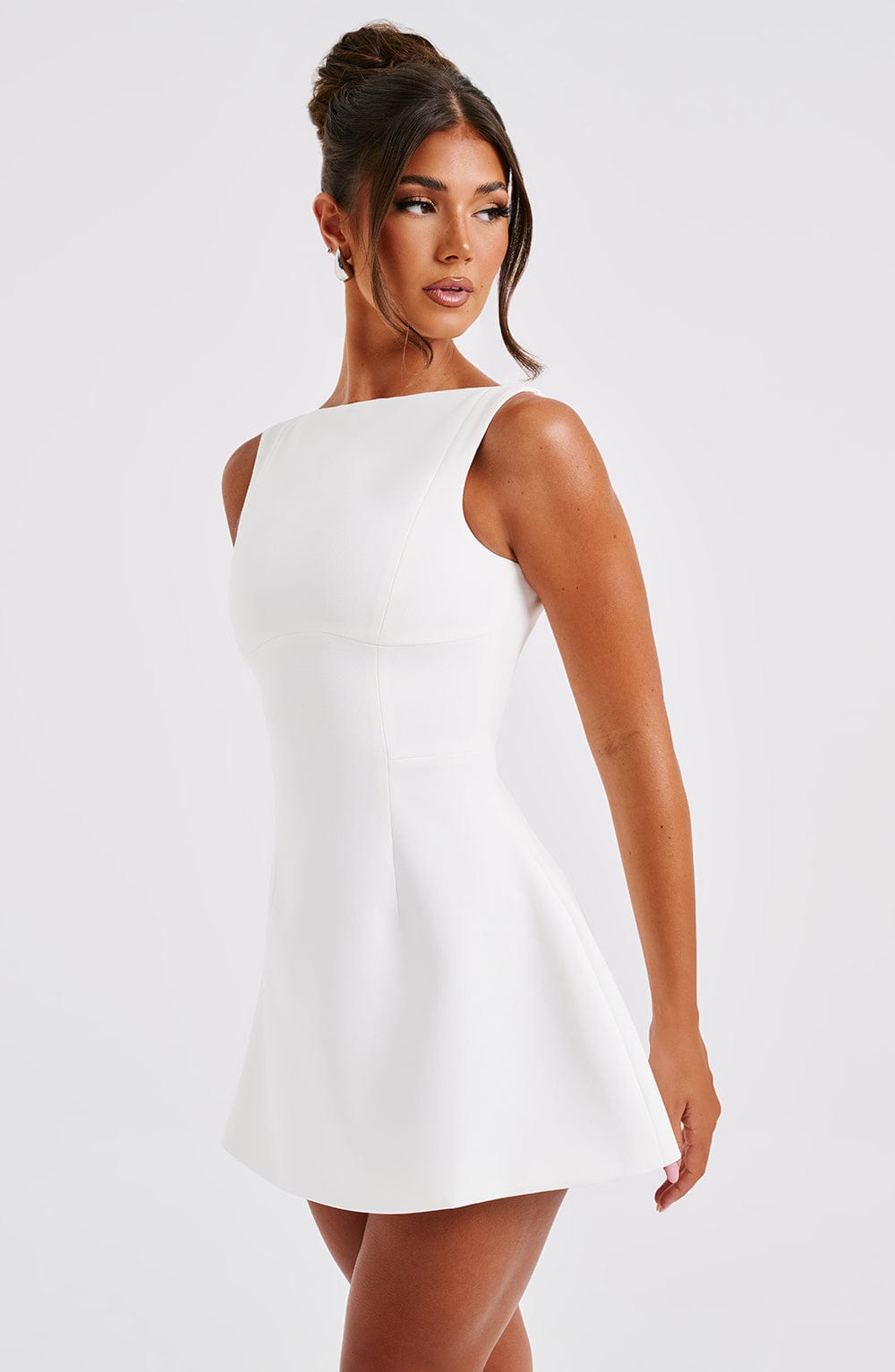 Amara Mini Dress - Ivory - Sassygrove