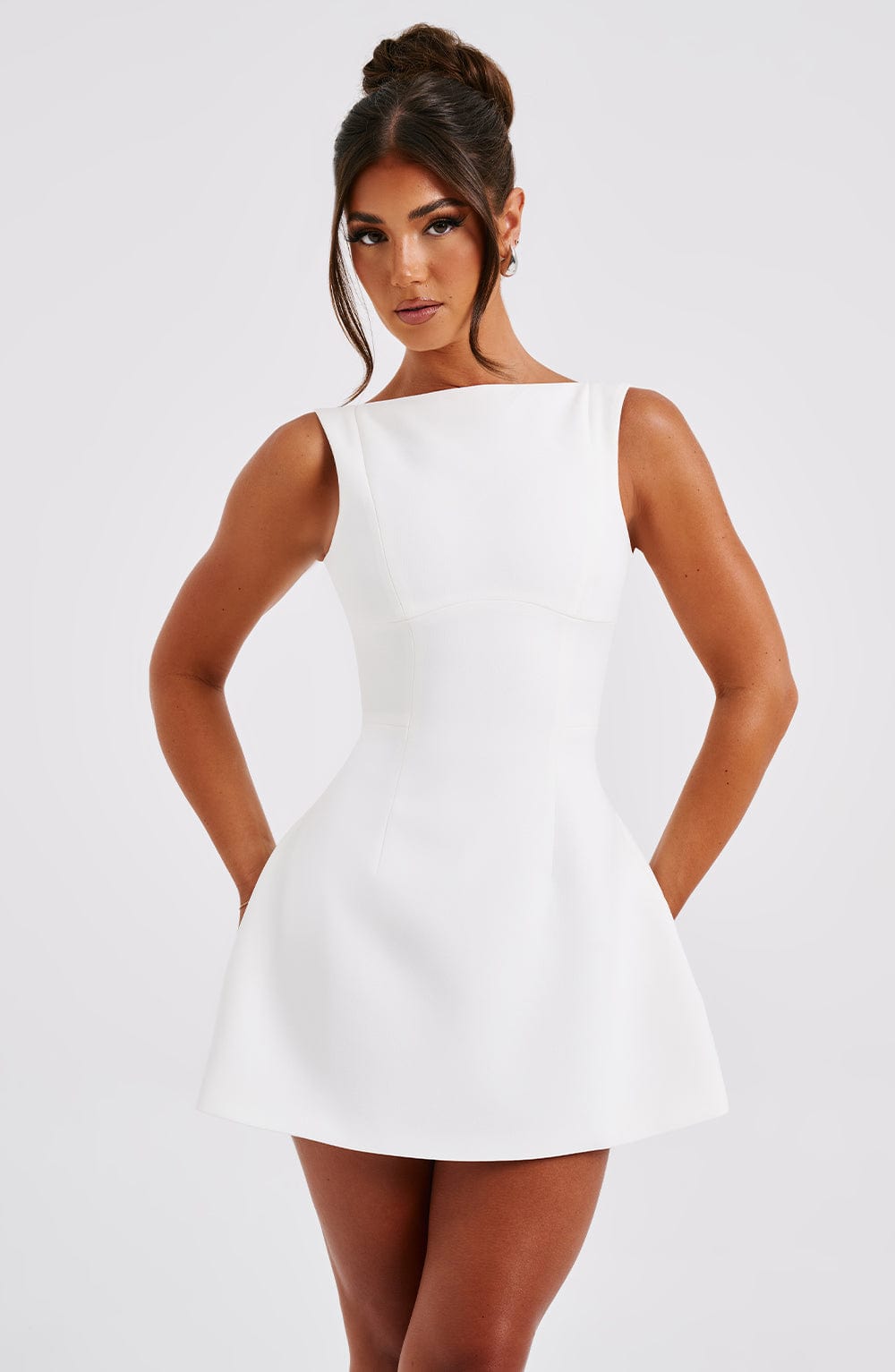 Amara Mini Dress - Ivory - Sassygrove