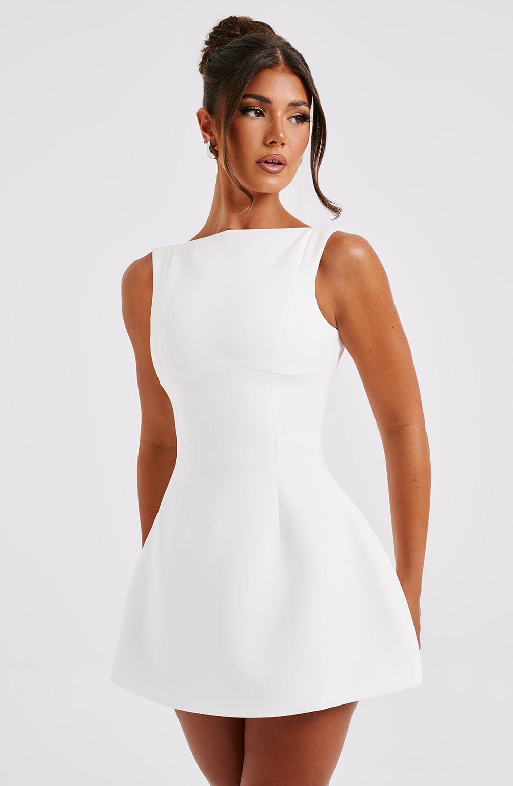 Amara Mini Dress - Ivory - Sassygrove