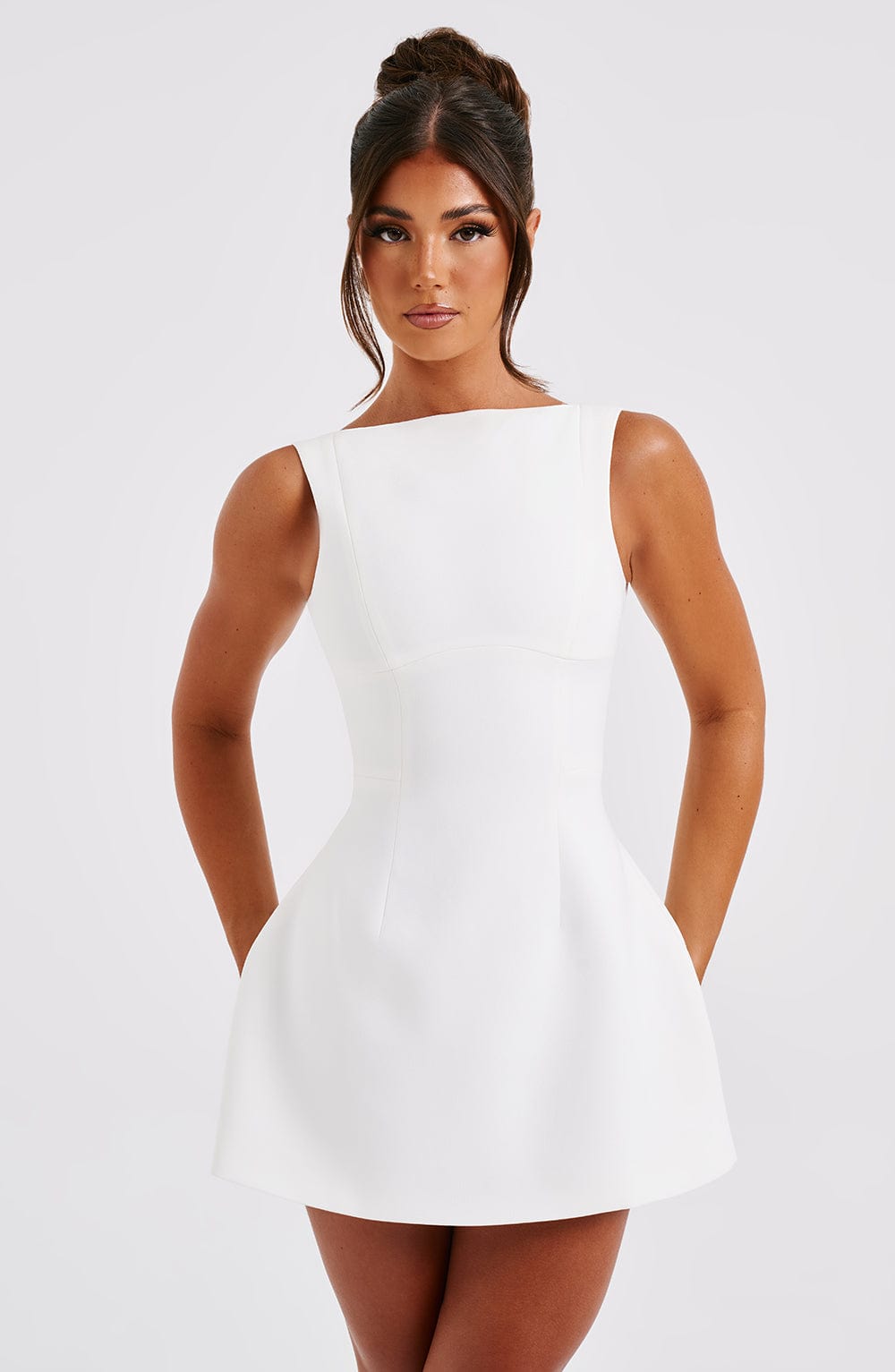 Amara Mini Dress - Ivory - Sassygrove