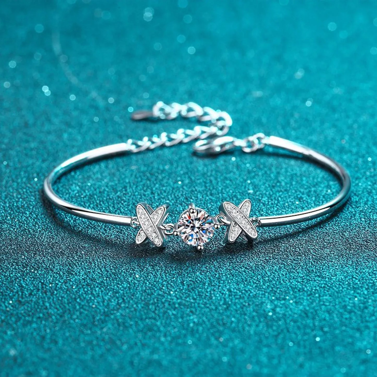 Chic Cross Letter Moissanite Bracelet Cam - Sassygrove