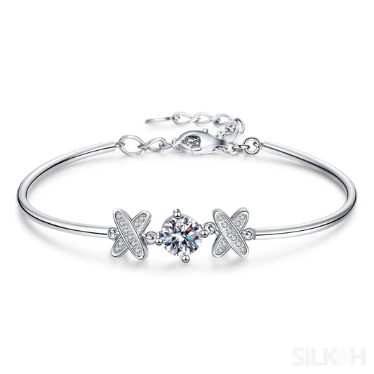 Chic Cross Letter Moissanite Bracelet Cam - Sassygrove