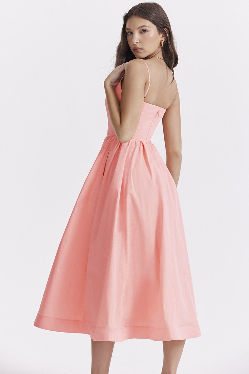 Courtney Corset Sundress - Pink - Sassygrove