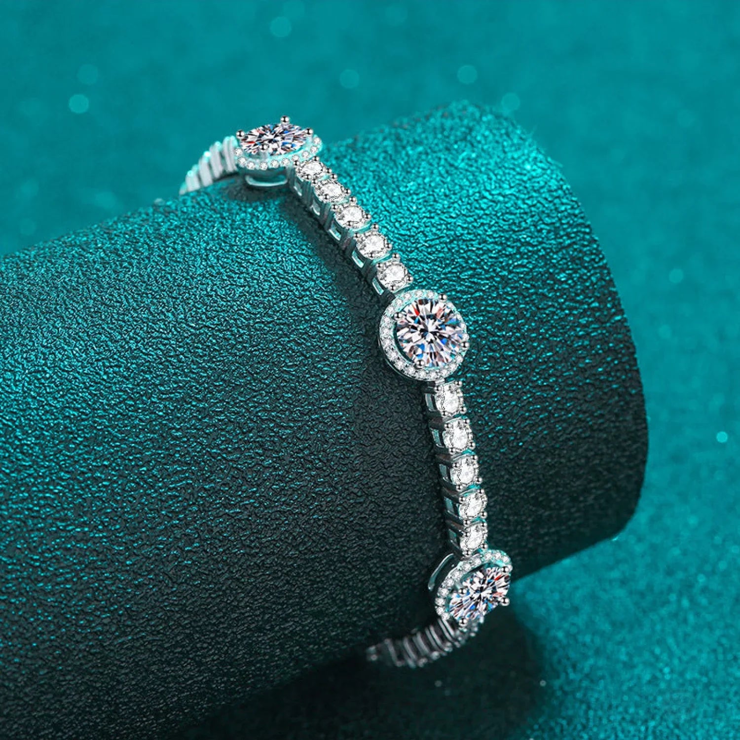 Dazzling Round Cut Moissanite Tennis Bracelet Cal - Sassygrove