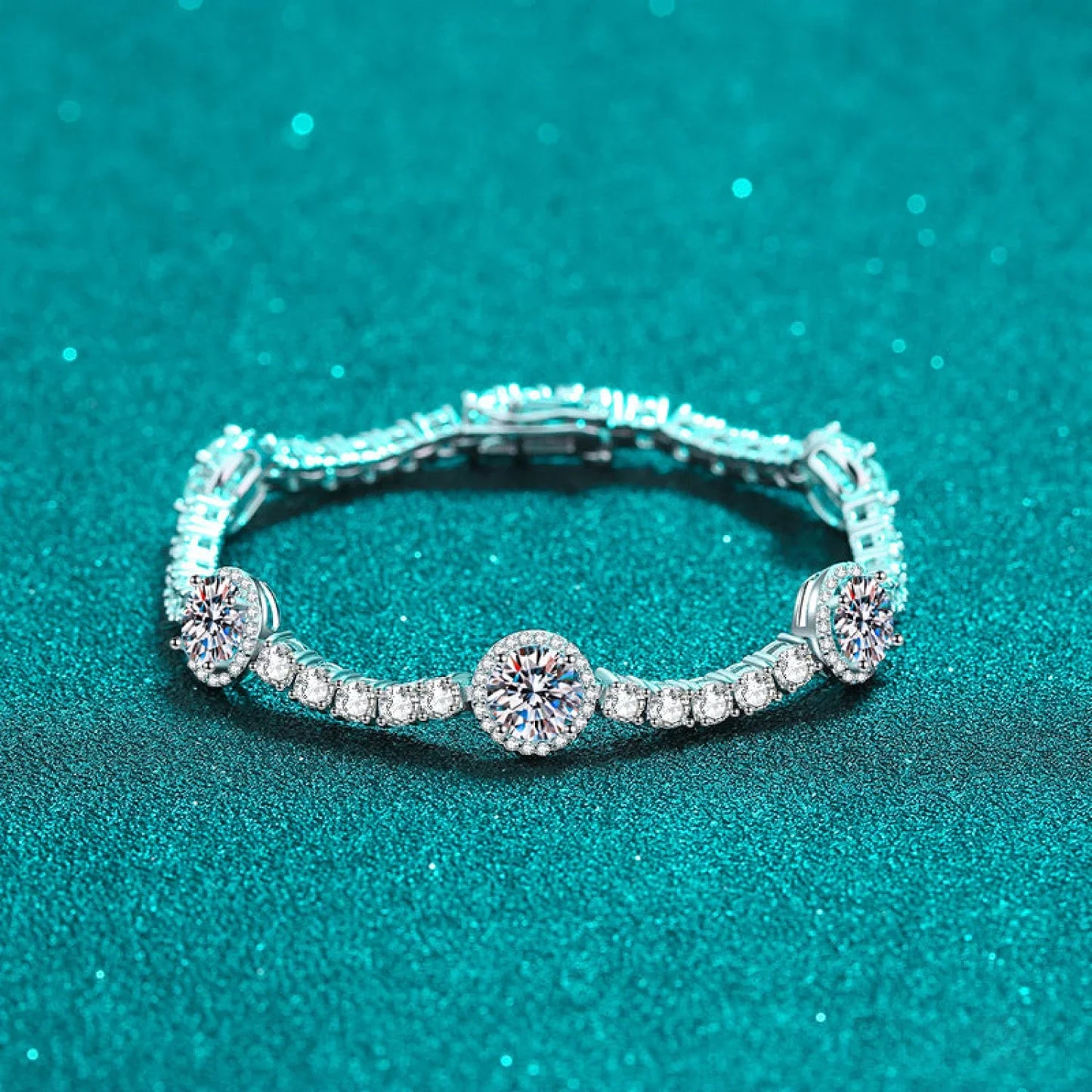 Dazzling Round Cut Moissanite Tennis Bracelet Cal - Sassygrove