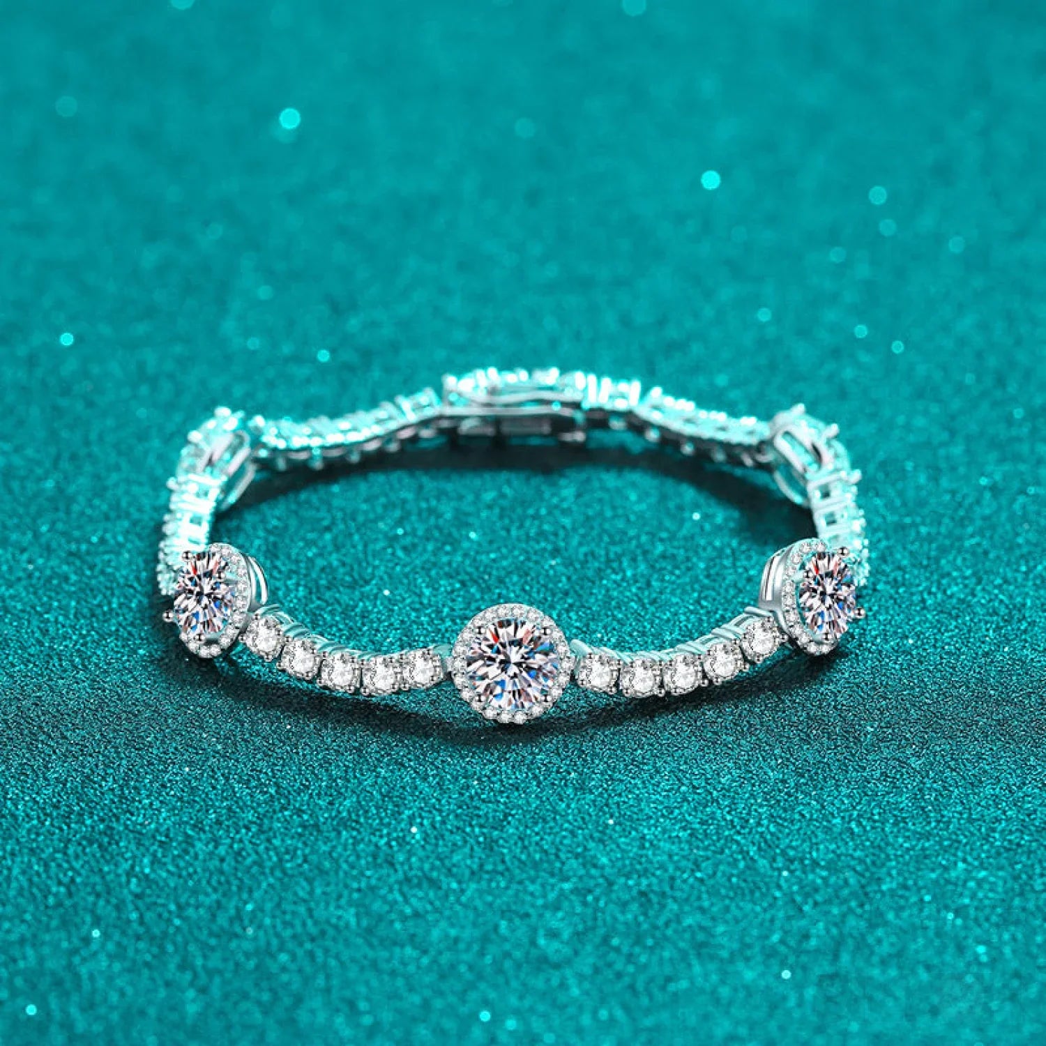 Dazzling Round Cut Moissanite Tennis Bracelet Cal - Sassygrove