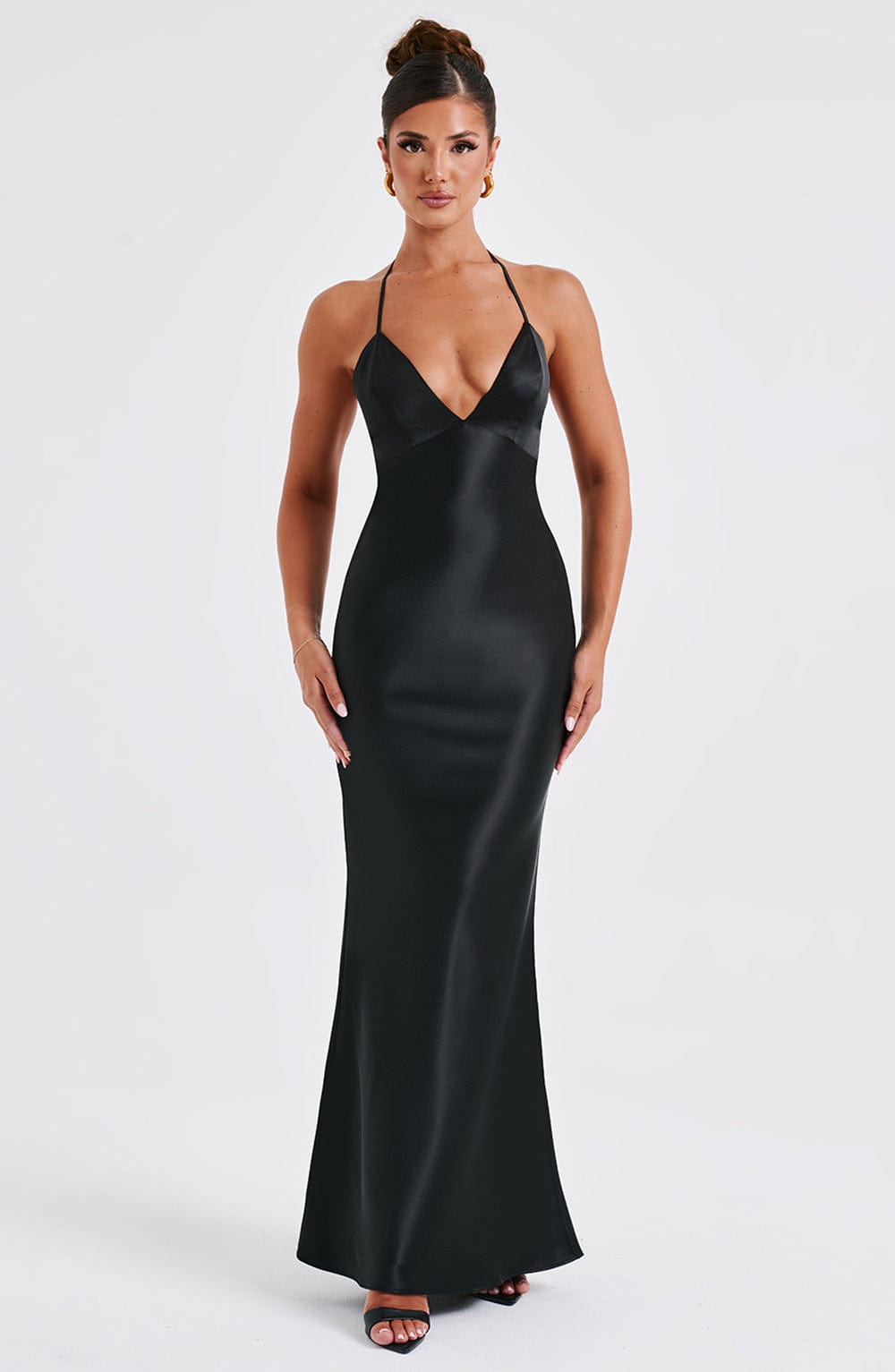 Dahlia Maxi Dress - Black - Sassygrove