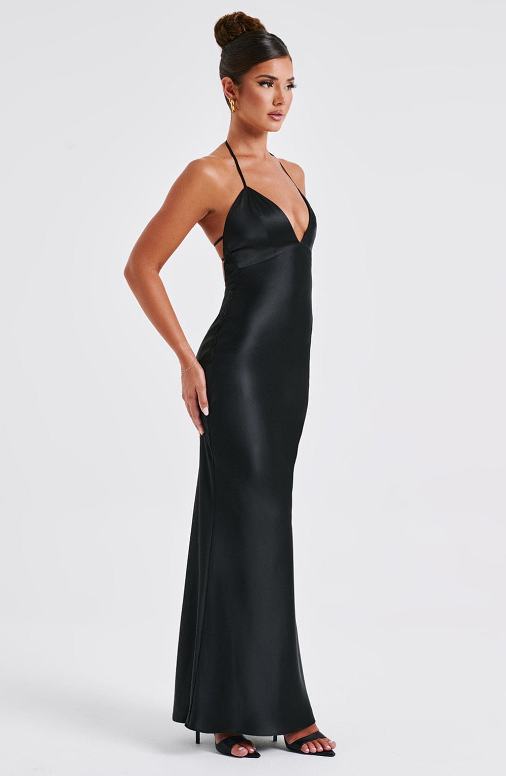 Dahlia Maxi Dress - Black - Sassygrove