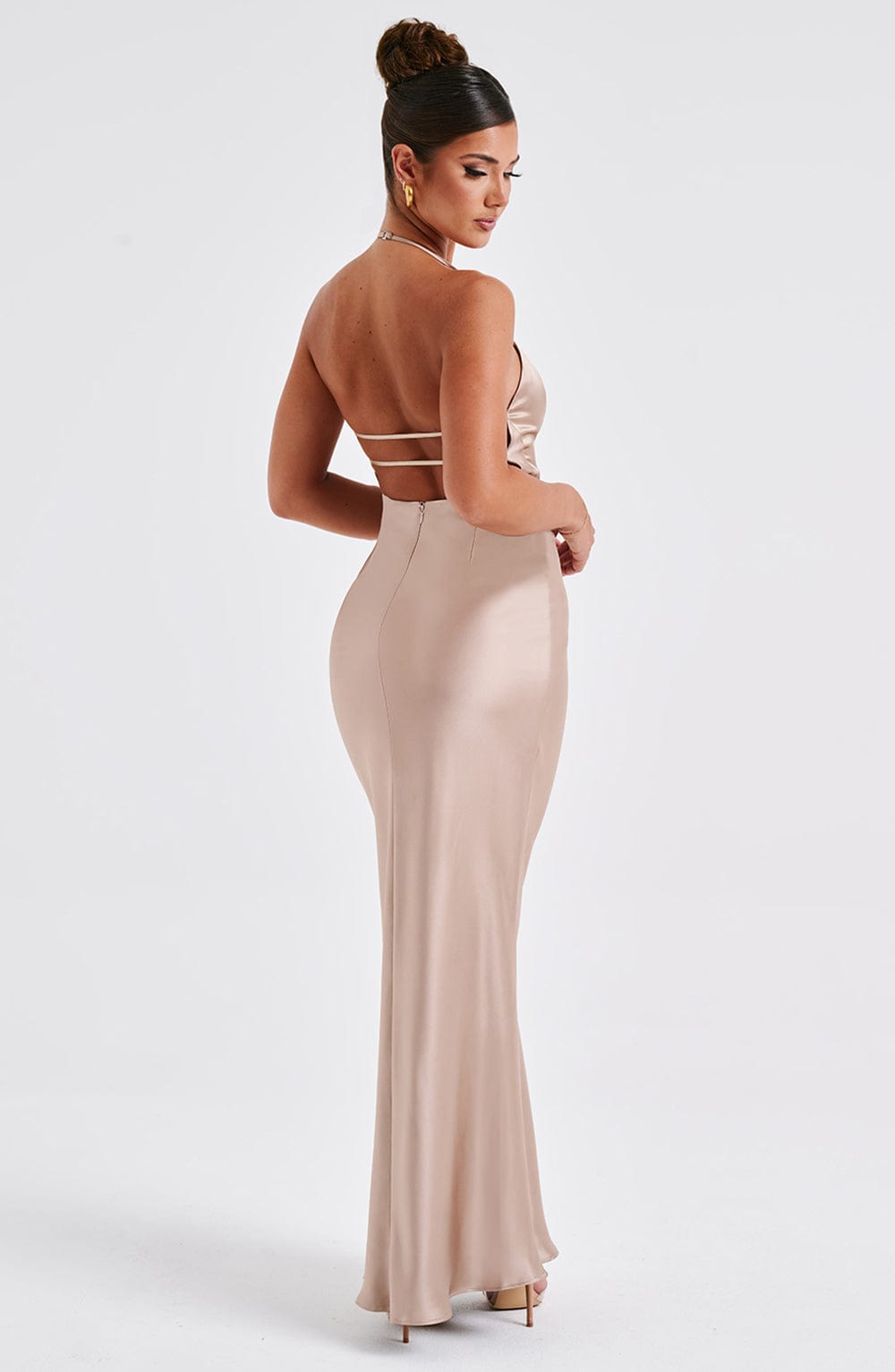 Dahlia Maxi Dress - Champagne - Sassygrove