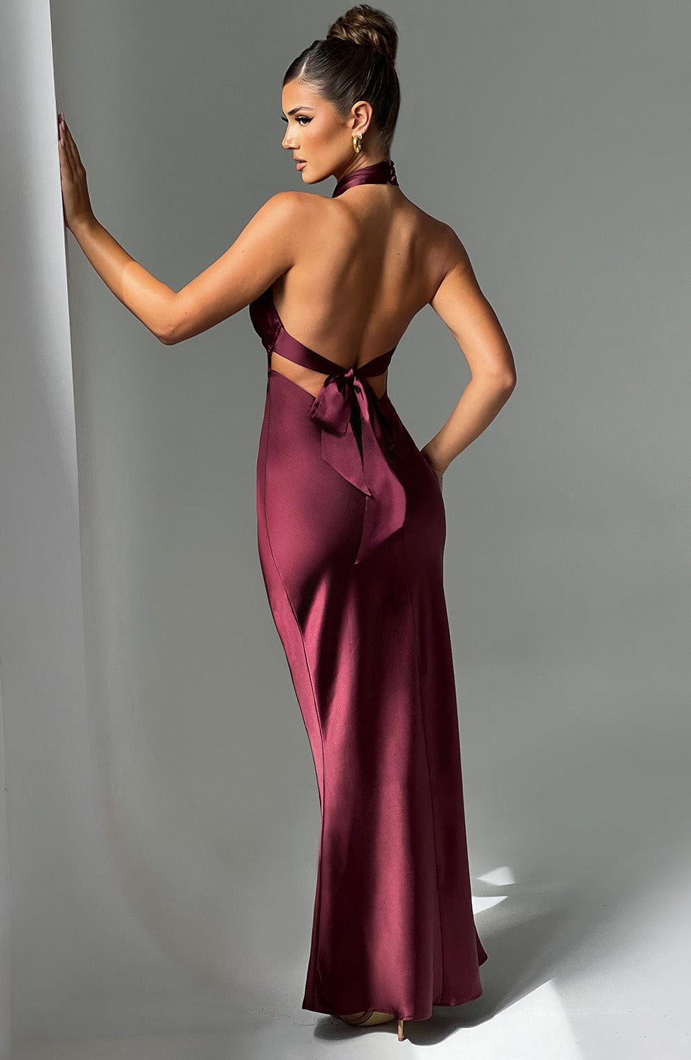 Diana Maxi Dress - Burgundy - Sassygrove