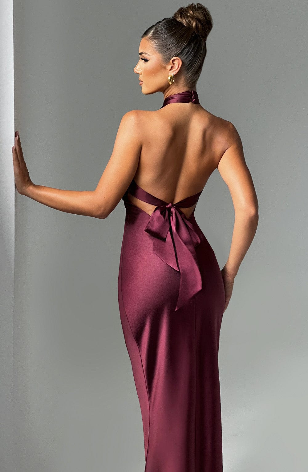 Diana Maxi Dress - Burgundy - Sassygrove
