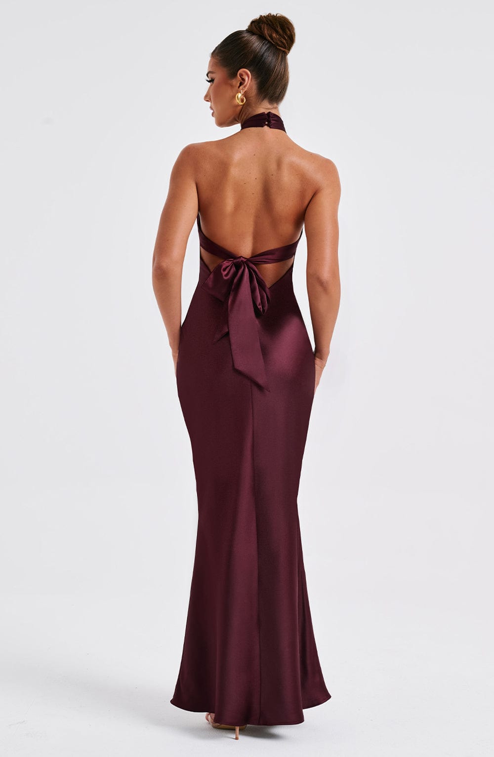 Diana Maxi Dress - Burgundy - Sassygrove